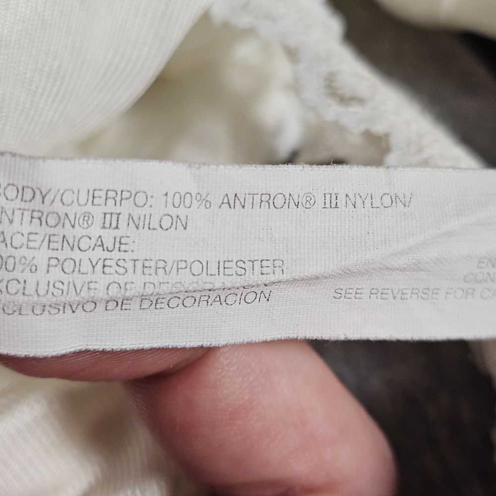 Adonna Satin Lace Trim Cami Top 38 Antron III‎ Nylon Lingerie Slip Coquette VTG - Picture 4 of 8